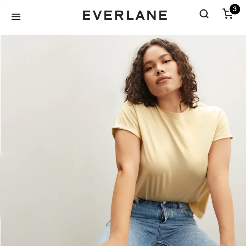 Organic Cotton Box-Cut Tee - light yellow